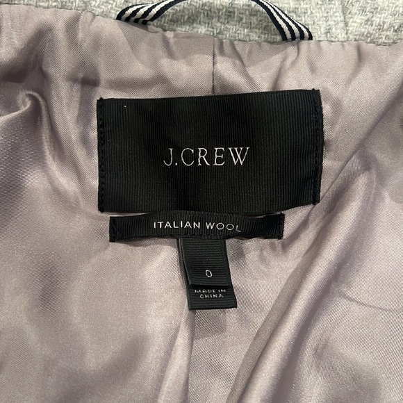 J. Crew Woman’s Italian Wool Gray Jacket Size 0 - Picture 6 of 7